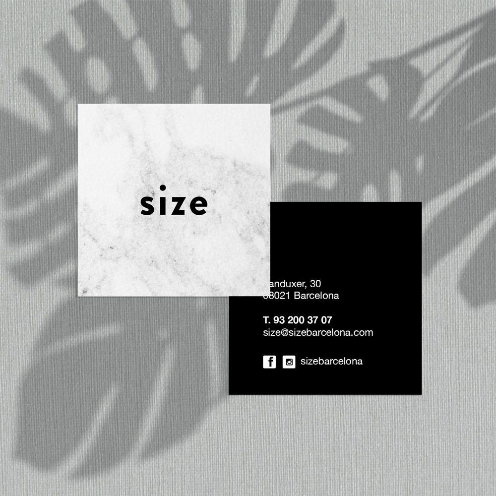size tarjetas